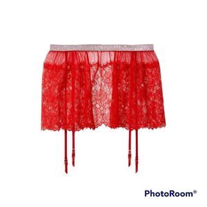 Victoria's Secret Very Sexy Shine Lace Skirt With Garters